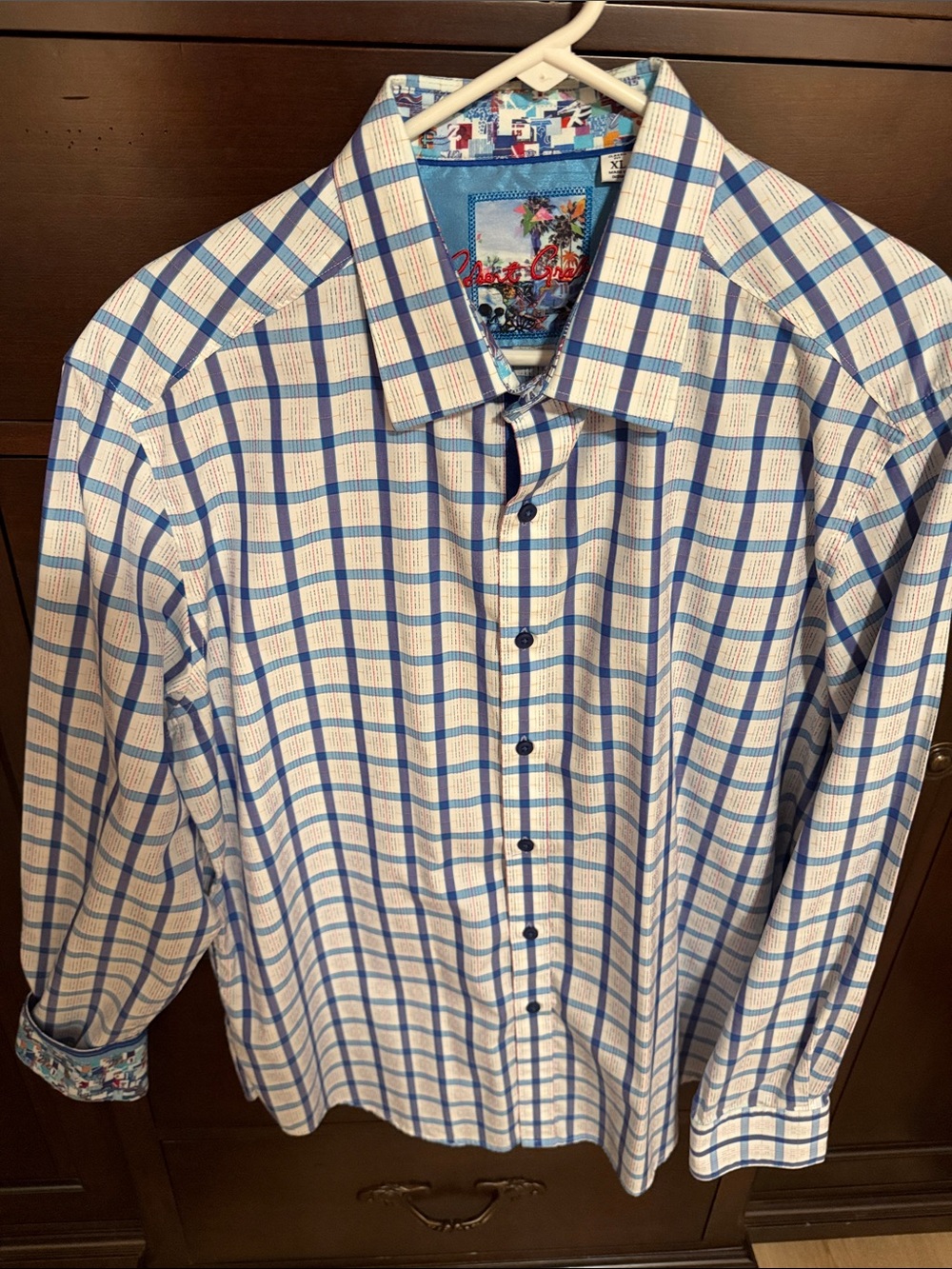 Robert Graham Blue Plaid Button-Up Shirt